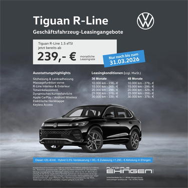 Tiguan Geschäftsfahrzeug-Leasing