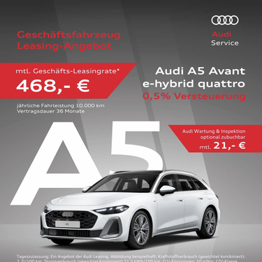 Audi A5 Avant e-hybrid quattro